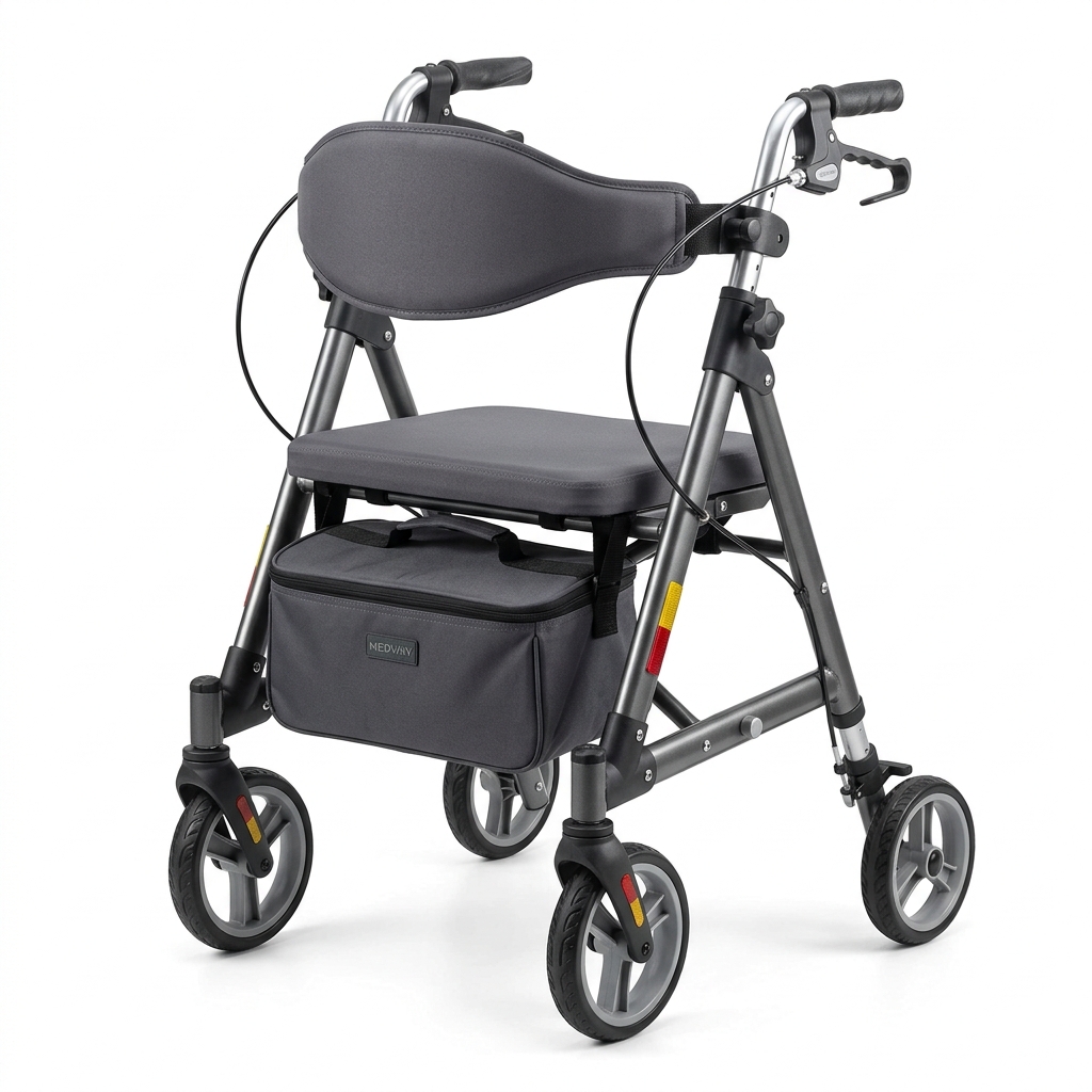 Drive Medical Nitro DLX Euro-Style 4-Wheel Walker Rollator
